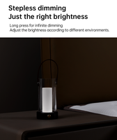 Lanterne moderne rechargeable sans fil à intensité variable pour la nuit, le camping en extérieur, la décoration de la maison, lampe de nuit portable en acrylique LED