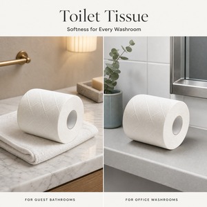 กระดาษชำระเนื้อนุ่ม ยืดหยุ่น ฉีกง่าย สะอาด แบบม้วนมาตรฐาน - Product Image 4