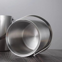 Vente chaude Portable Pratique Double Seaux À Glace Boissons Baignoires Couche Tube Droit Seau À Glace De Poche Seau À Vin