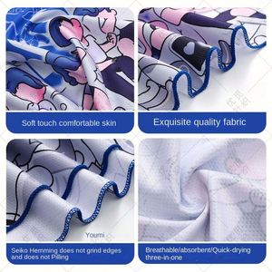 Toalla deportiva de microfibra con diseño de dibujos animados, de secado rápido, absorbente de sudor, refrescante, para gimnasio, hogar, correr, con efecto de hielo para una mayor absorción. - Product Image 3