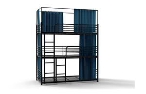 Nhiệm Vụ Nặng Nề Khung Thép Ba Giường Tầng Giá Rẻ Kim Loại Kim Loại 3 Cấp Độ Ba Giường Tầng Với Nệm Cho Trẻ Em - Product Image 6