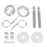 Nouveau capot de voiture en acier inoxydable broche tirer câble Type couvercle serrure Invisible moteur couverture serrure pagaie
