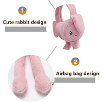 V324 Vente en gros de cache-oreilles en peluche mignons et chauds avec des oreilles qui bougent, cache-oreilles en peluche de lapin en mouvement, cadeaux d'hiver pour femmes et filles