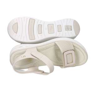 Sandales compensées Donna Serena pour femme, beige, talon de 5 cm, taille 36, chaussures de marche confortables - Product Image 6