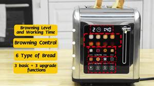 Tostapane schermo LCD macchina per la colazione tostapane tostapane automatico - Product Image 3