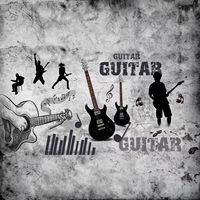Papier peint mural personnalisable Art Déco avec silhouette de groupe rock, note de musique, impression par transfert thermique pour bar, KTV, studio de musique