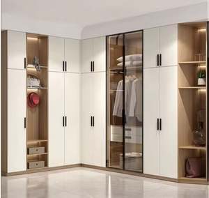 SANTOPOVA Armoire de rangement moderne personnalisable avec porte battante, tringle de suspension et tiroirs pour chambre à coucher - Product Image 5