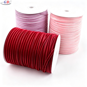 Ruộng băng nhung polyester chất lượng cao 1cm dùng gói bó hoa, trang trí hộp quà, làm nơ & trang trí thủ công - Product Image 1