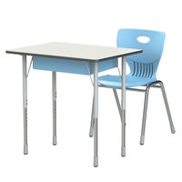 Bureau et chaise d'école réglables en hauteur, table d'étude individuelle pour salle de classe, salle de formation