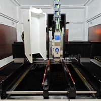 Machine de découpe laser à fibre haute précision LaserMen 6090 1500W 3000W, système refroidi par eau contrôlé par CNC pour l'acier inoxydable