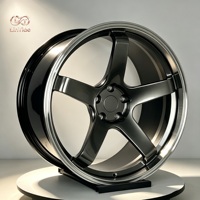 Rines de Aleación de 20 Pulgadas con Ajuste Personalizado, 5x114.3 5x120, Color Gris Metálico con Borde Pulido para Tesla Model Y BMW M3