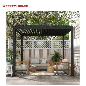 Custom chiuso esterno motorizzato pieghevole pergola tetto bioclimatico freestanding baldacchino pergolato per giardino - Product Image 1