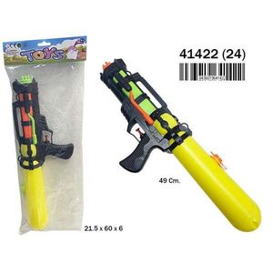 Pistola ad acqua 49 cm, giocattolo in plastica gialla per divertimento all'aperto dei bambini e giochi in spiaggia - Product Image 3