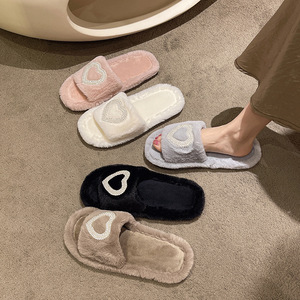 Nuevas Pantuflas Personalizadas con Pedrería y Perlas, Abiertas, para Mujer, Antideslizantes, Suaves, para Interiores y Exteriores - Product Image 3