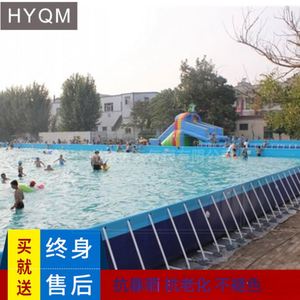 Piscina Inflable con Tobogán, Combo Grande para Exteriores, Circuito de Obstáculos Acuáticos Móvil, Equipo para Parque de Diversiones - Product Image 3