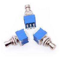Interruttore a Pedale PBS-24-302 3PDT ON-ON con Blocco, 9 Pin, Terminali PBC, Interruttore per Chitarra, Elettronico in Plastica 4A 250V AC per Elettrodomestici