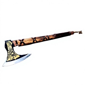Hacha para exteriores con cabeza de acero forjado y mango de madera dura para acampar, cortar leña, jardinería, calidad superior, precio al por mayor. - Product Image 6