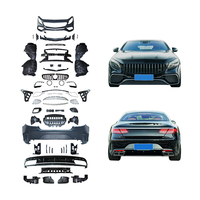 Kit de carrosserie de modification pour Mercedes Benz S Coupé 2014-2020 Upgrade Coupe65, nouveaux pare-chocs avant et arrière avec découpes pour feux antibrouillard