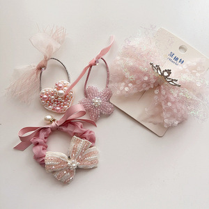 Diademas decorativas de corazón de flor de cuentas para niñas dulces coreanas, pinza de pelo a presión de Metal con lazo de perla, horquilla para adolescentes - Product Image 4