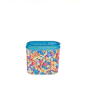 Turquoise Green and Purple 1 Liter Plastic <b>Jar</b> with <b>Airtight</b> Lid for Food Storage & Container for Cereals Pasta - Product Image 1