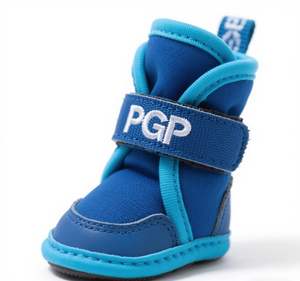 Прочная дышащая водонепроницаемая обувь для собак, кошек, современный роскошный спортивный дизайн животных, однотонная Резиновая кожа, зима-лето - Product Image 2