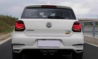 Plug-and-Play Neues Rotes Stylisches Rücklicht-Set 12V 36W 6000K Kompatibel mit VW Polo 2011-2016 Modellen