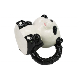 Mug en céramique 3D personnalisé en gros, motif <span class=keywords><strong>panda</strong></span>, avec poignée en bambou, tasse à café, cadeau souvenir - Product Image 4