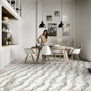 Arctic Imperial 600x600mm Polished Porcelain Tiles Carrara White Marble Look Glossy Interior Flooring - Product Image 4