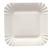 Assiettes en papier blanc de 5/6/7/8/9 pouces assiettes jetables non revêtues 5 "6" 7 "8" 9 "assiette à gâteau en vrac pour le jour des remerciements