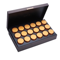 Boîtes personnalisées de luxe noires pour capsules de café, artisanat, emballage sur mesure, bocaux à thé avec couvercle magnétique