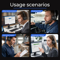   5.3 Headset Nirkabel ENC Peredam Kebisingan dengan Mikrofon Boom untuk Kantor, Call Center, Headphone Over Ear dengan Mikrofon untuk PC, Laptop, dan Ponsel