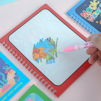 4 Libros Mágicos de Agua, Juguetes Educativos para Niños, Libros para Colorear con Agua, Libros de Dibujo Mágicos