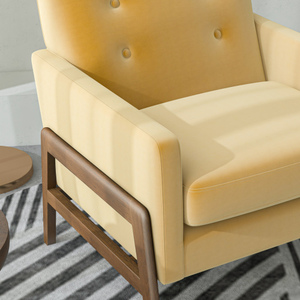 New Modern Cole Solid Wood Lounge <b>Chair</b>-Durable & Portable for Living Room Bedroom Dining & Hotel - Product Image 3