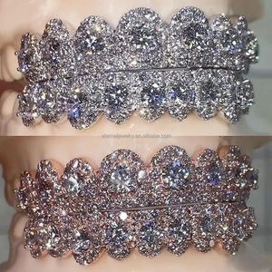 Personalizado Flawless Big Stones S925 Plata 10K Oro sólido D VVS Moissanite Lab <span class=keywords><strong>Diamond</strong></span> 100% Passed <span class=keywords><strong>Diamond</strong></span> <span class=keywords><strong>Tester</strong></span> Dientes Grillz - Product Image 2