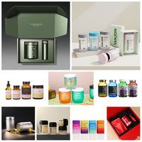 Pot en verre rond vide de luxe mat givré vert rose bleu de 60 ml, 120 ml, 180 ml, 250 ml, 8 oz pour cosmétiques, gommages corporels et crèmes pour le visage avec couvercles