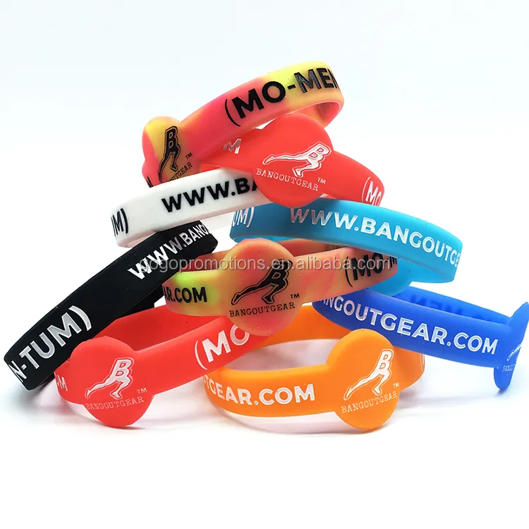 Hoge Kwaliteit Rubber Siliconen Armband Polsbandjes Sport Aangepaste Siliconen Polsband