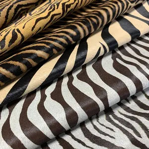 Authentic/genuine Cowhide Material Zebra Pattern Rug Real Cow Leather For Shoes Making