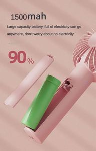Factory Wholesale Oem Odm Novelty Gift <b>Usb</b> Rechargeable Portable With Phone Holder for Outdoor Handheld <b>Mini</b> <b>Fan</b> - Product Image 2