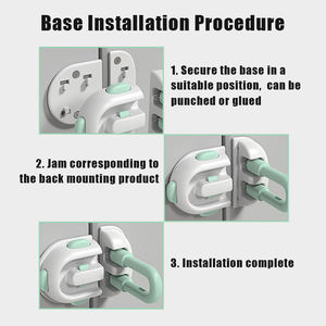 Cerradura de Seguridad para Bebés PRODIGY de Plástico para Refrigerador y Puertas de Armarios, Instalación Rápida - Product Image 3