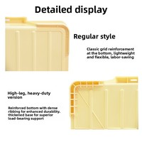 Bacs de rangement en plastique PP empilables rectangulaires bleus ajourés respirants pour gâteaux blancs, pour boulangeries chinoises et coréennes