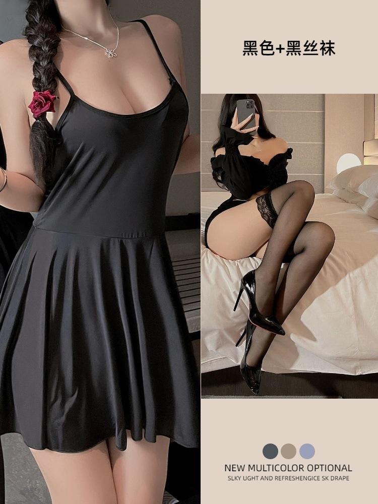 Black + black stockings