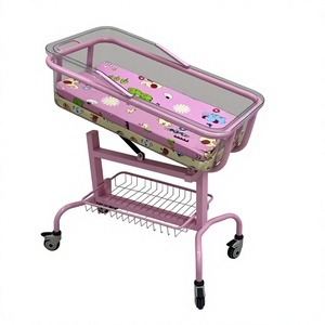 Carrito de Hospital para Bebés Recién Nacidos de Grado Médico, con Cesta Transparente y Sistema Anti-regurgitación - Product Image 2