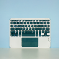 Keyboard Nirkabel Portabel Ultra Tipis LED 10 Inci Kustom dengan Magic Trackpad untuk Tablet/Smartphone Produk Baru