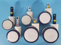 Approvisionnement d'usine de bonne qualité serrure centrale roulette médicale 5 pouces roues en polyuréthane lit d'hôpital roulettes