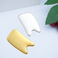 Planche de massage faciale professionnelle en acier inoxydable personnalisable Gua Sha, outil de beauté pour le corps, avec logo de marque