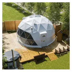 8M 10M Glass Glamping Dome House Luxury For Outdoor Hotels In Winter Tent