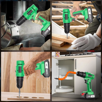 Perceuse à percussion sans fil 21V avec visseuse, couple maximal 38 Nm, vitesse variable, support OEM/ODM pour le perçage extérieur
