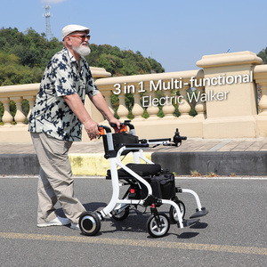 Fauteuil roulant manuel multifonctionnel Offre Spéciale à assistance par poussée Fauteuil roulant léger en aluminium pliable avec joystick - Product Image 1