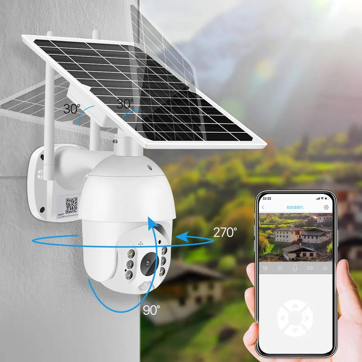 Original Speed Dome Solar panel 3 Irled 4Mp Camaera Tracking Skype Besder 5Mp Starlight Poe Fahrzeug montierte Ptz-Kamera