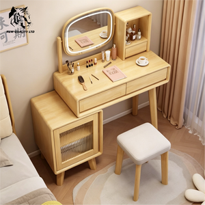 chinese factory low cost customized large stock ready to ship drawer dresser newest design bedroom furniture wood mirror dresser - Product Image 5